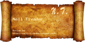 Nell Tivadar névjegykártya